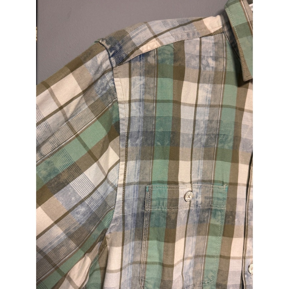Tommy Bahama Mens Walkabout Plaid Shirt Air Blue Cotton Button Down ST325769 S - Picture 6 of 7